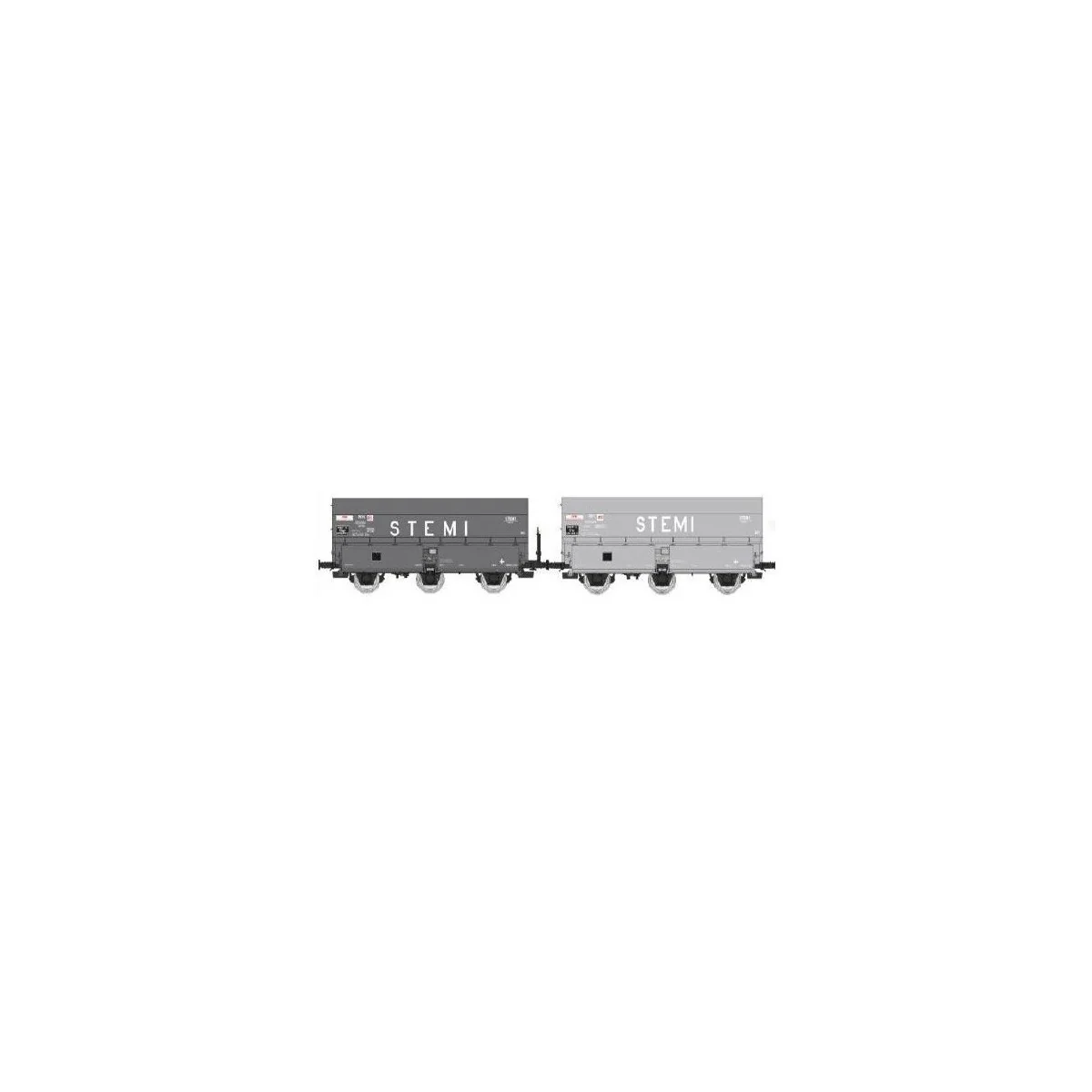 Set of 2 SNCF MH45 coke wagons, STEMI - REE WB961 - HO 1/87 Set of 2 SNCF MH45 coke wagons, STEMI - REE WB961 - HO 1/87