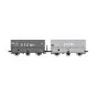 Set of 2 SNCF MH45 coke wagons, STEMI - REE WB961 - HO 1/87 WB-961-Set of 2 SNCF MH45 coke wagons, SCRC - REE WB960 - HO 1/87