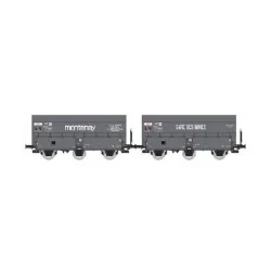 Coffret de 2 wagons coke MH45 SNCF, MONTENAY / Gare des Mines - REE...