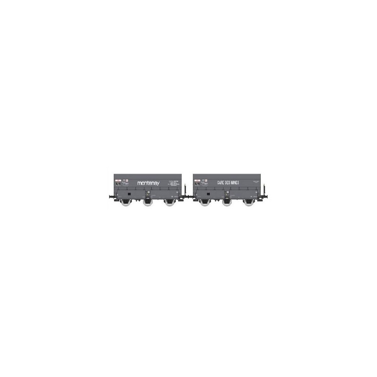 Coffret de 2 wagons coke MH45 SNCF, MONTENAY / Gare des Mines - REE... Coffret de 2 wagons coke MH45 SNCF, MONTENAY / Gare des Mines - REE...
