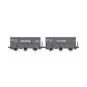 Set of 2 SNCF MH45 coke wagons, MONTENAY / Mines Station - REE WB96... WB-964-Set of 2 SNCF MH45 coke wagons, STEMI - REE WB961 - HO 1/87