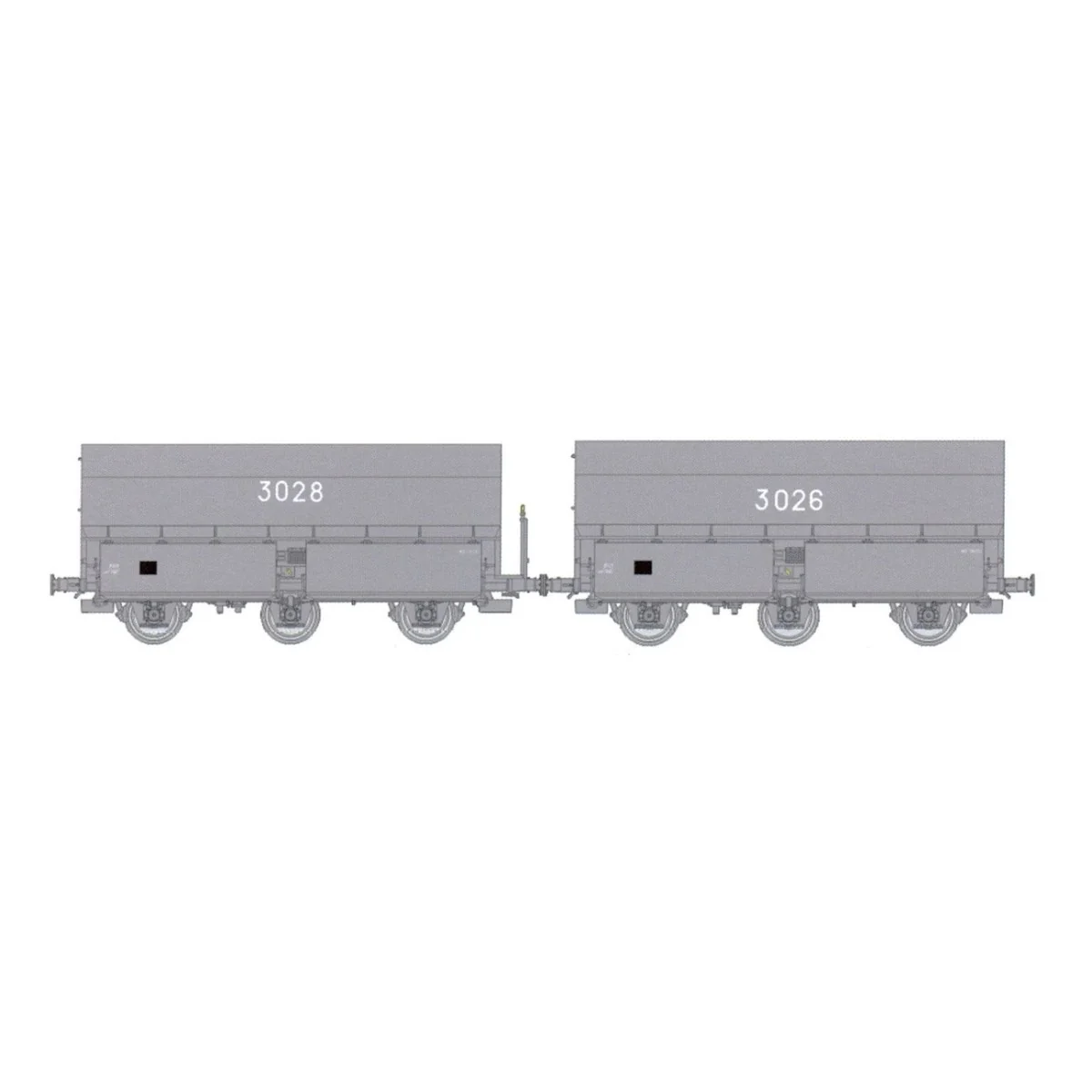 Coffret de 2 wagons coke MH45 SNCF, HBL - REE WB966 - HO 1/87