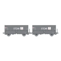 Coffret de 2 wagons coke MH45 SNCF, STEMI - REE WB967 - HO 1/87
