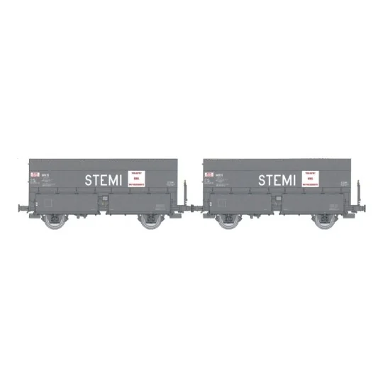 WB-967-Coffret de 2 wagons coke MH45 SNCF, HBL - REE WB966 - HO 1/87