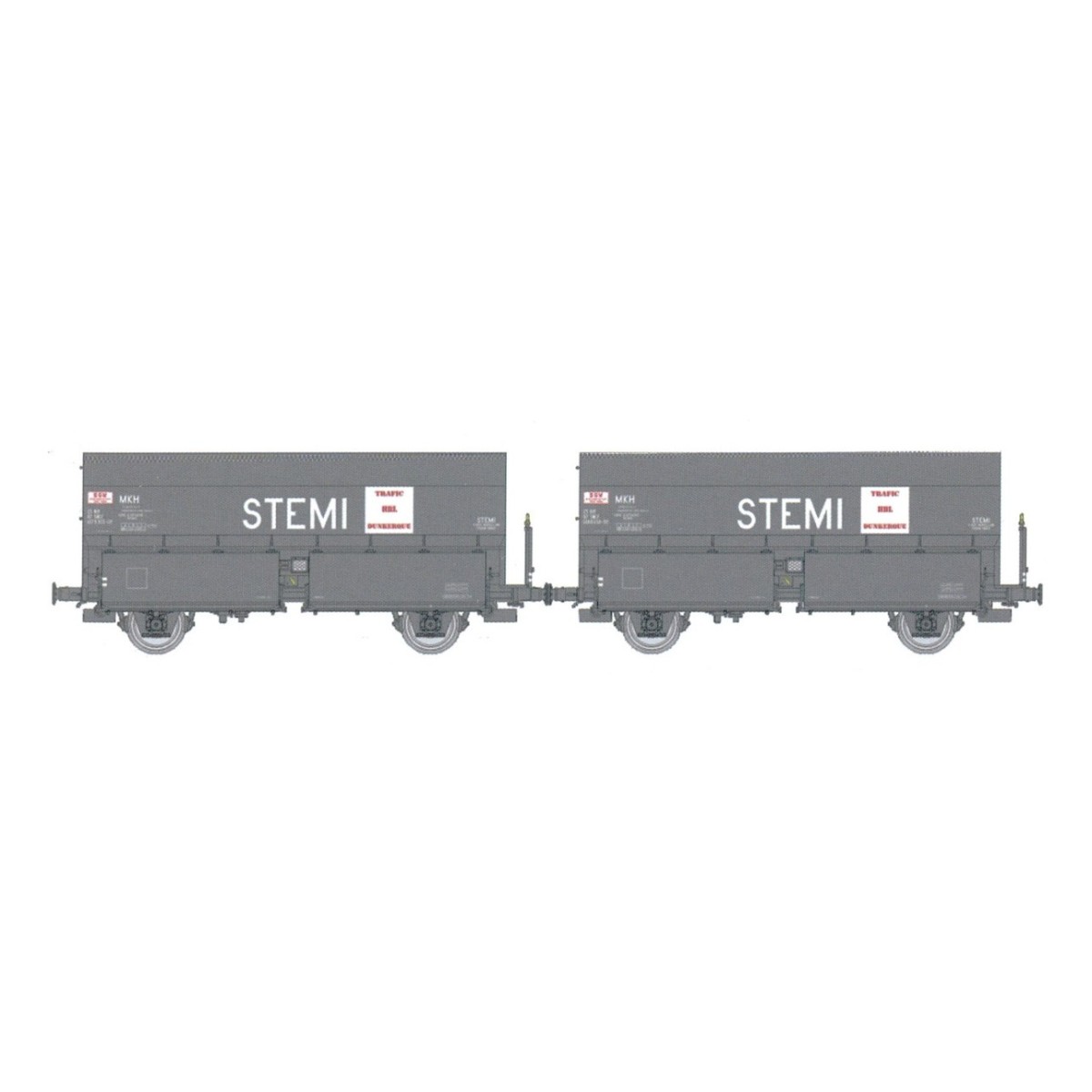 Coffret de 2 wagons coke MH45 SNCF, STEMI - REE WB967 - HO 1/87 Coffret de 2 wagons coke MH45 SNCF, STEMI - REE WB967 - HO 1/87