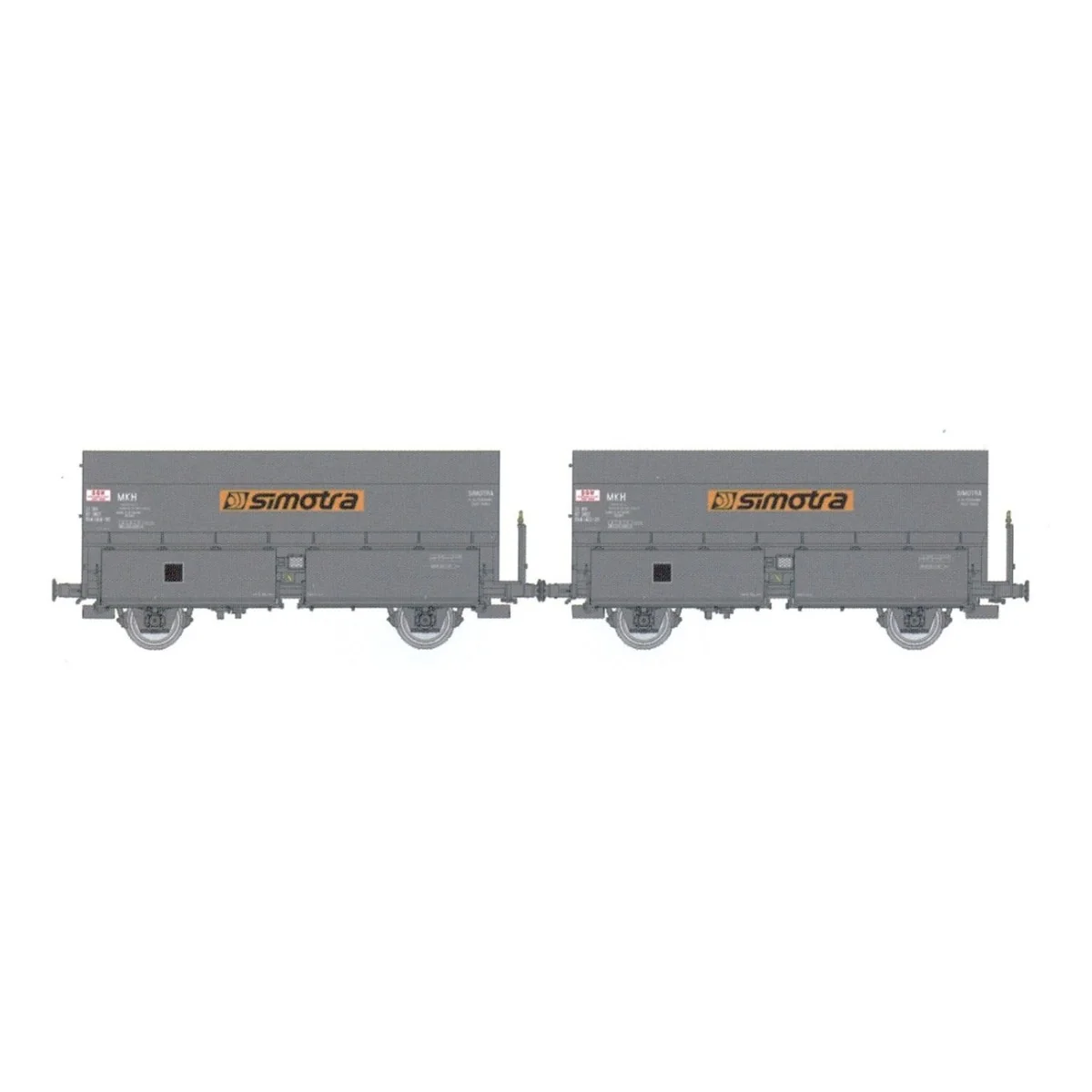 Set of 2 SNCF MH45 coke wagons, SIMOTRA - REE WB968 - HO 1/87 Set of 2 SNCF MH45 coke wagons, SIMOTRA - REE WB968 - HO 1/87