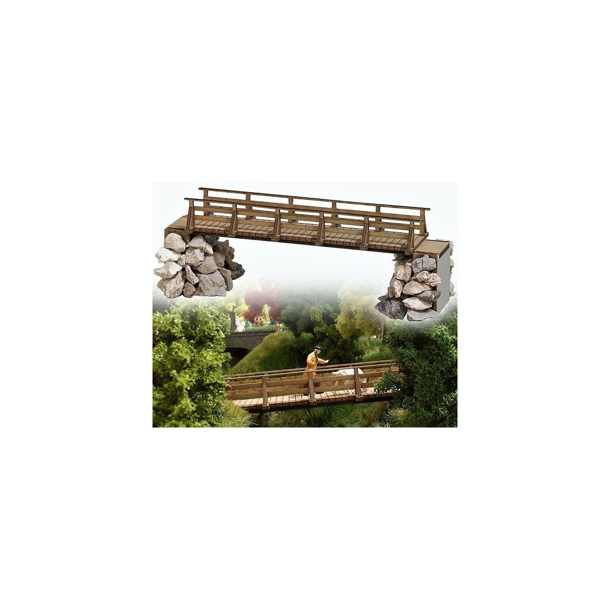 Busch 1497 Wooden Footbridge - Busch - Busch_1497 Busch 1497 Wooden Footbridge - Busch - Busch_1497
