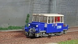 Ree Modeles MB-110 Draisine DU65, blue and white brush cutter, clip...