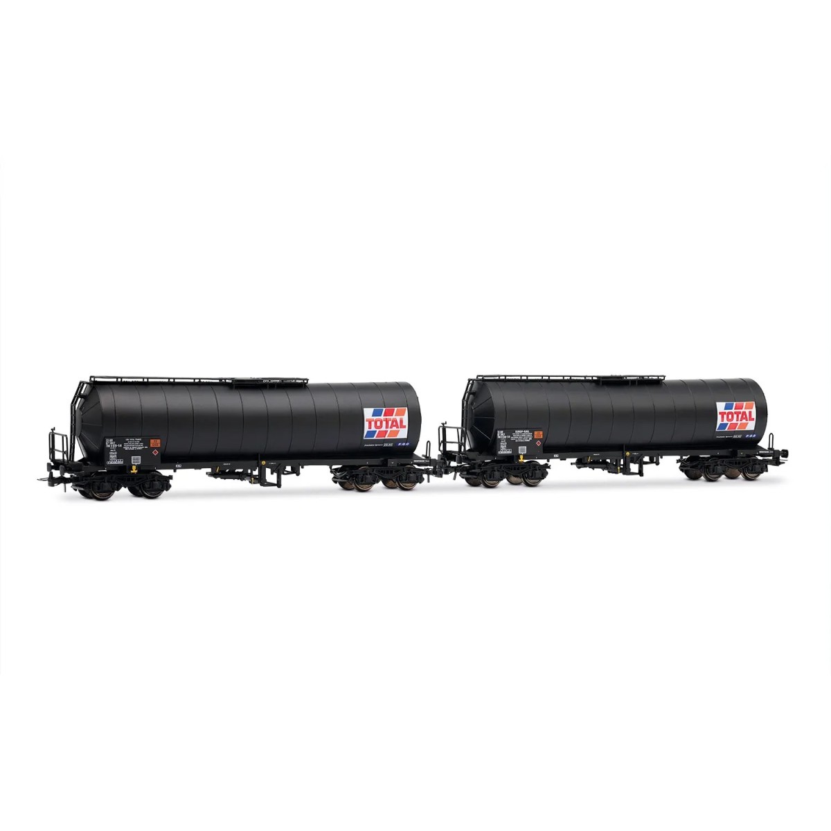 Coffret de 2 wagons-citernes isolés 4 essieux SNCF TOTAL France - J...