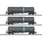 Coffret de 3 wagons-citernes Zacns Ermewa Millet ep. VI - Märklin 4... Marklin_47551-Marklin 47470 Wagon-poche articulé Sdggmrss 738 (T3000e), DB AG, chargé semi-remorques DB Schenker