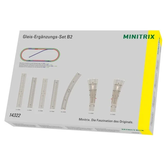 Trix_14322-MiniTrix 14321 Coffret de voies complémentaire B1 traverses béton