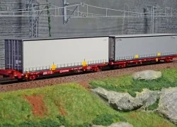 SudExpress SUTF61717 Double container wagon Laagrss, Transfesa, bro...