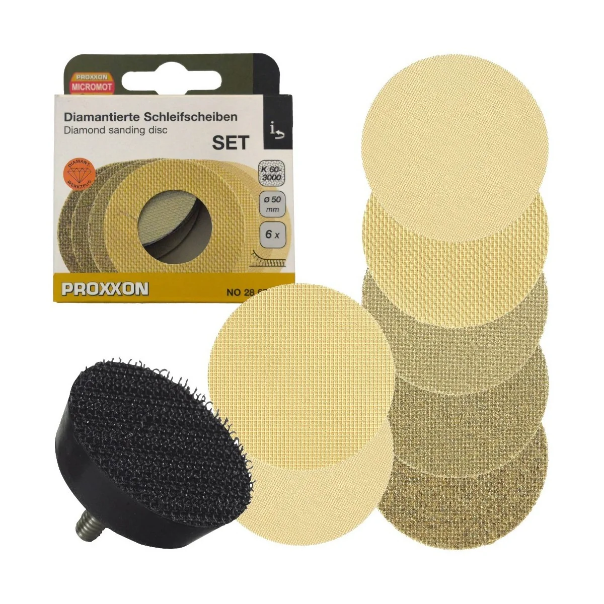 Set disques de ponçage abrasif diamantés Ø 50mm, Grain 60 à 3000 (x... Set disques de ponçage abrasif diamantés Ø 50mm, Grain 60 à 3000 (x...