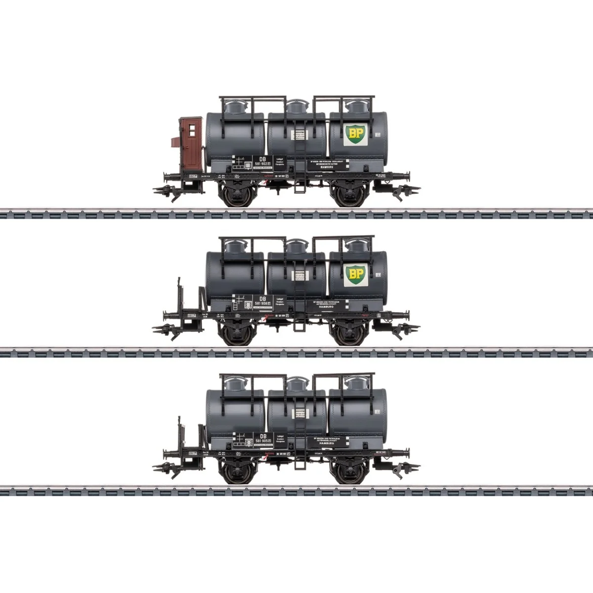 Coffret 3 wagons-citernes 3 cuves, DB ép. III - Märklin 46491 - H0
