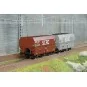 Set of 2 SNCF MH45 coke wagons, SCRC - REE WB960 - HO 1/87 WB-960-Flat wagon OCEM 19 + 4 beer containers CHAMPIGNEULLES- REE Models - WB989 - HO