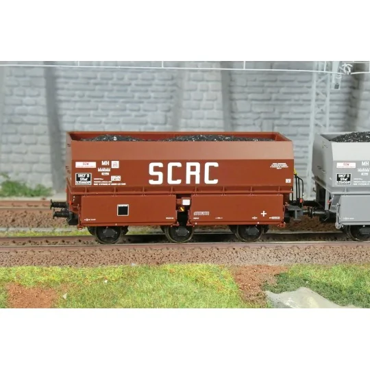 WB-960-Wagon plat OCEM 19 + 4 containers à bière CHAMPIGNEULLES- REE Modeles - WB989 - HO