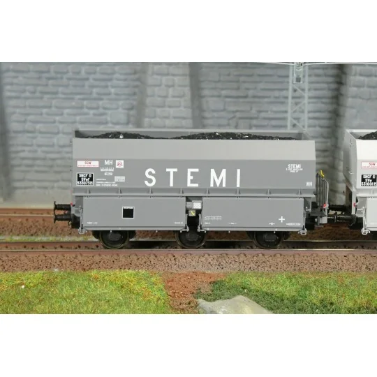 Set of 2 SNCF MH45 coke wagons, STEMI - REE WB961 - HO 1/87 WB-961-Set of 2 SNCF MH45 coke wagons, SCRC - REE WB960 - HO 1/87