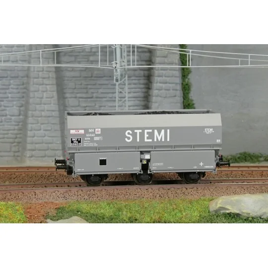 Coke wagon MH45 SNCF, STEMI - REE WB962 - HO 1/87 WB-962-Set of 2 SNCF MH45 coke wagons, STEMI - REE WB961 - HO 1/87