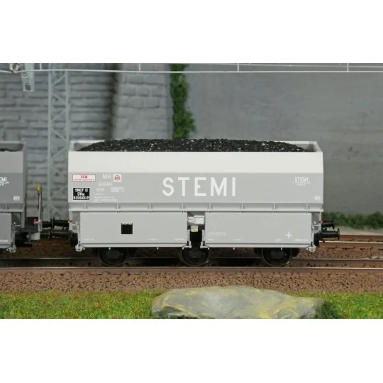 Set of 2 SNCF MH45 coke wagons, STEMI - REE WB961 - HO 1/87 WB-961-Set of 2 SNCF MH45 coke wagons, SCRC - REE WB960 - HO 1/87