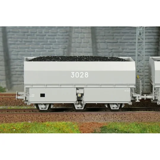 WB-966-Coffret de 2 wagons coke MH45 SNCF, MONTENAY / Gare des Mines - REE WB964 - HO 1/87