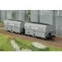 Set of 2 SNCF MH45 coke wagons, MONTENAY / Mines Station - REE WB96... WB-964-Set of 2 SNCF MH45 coke wagons, STEMI - REE WB961 - HO 1/87