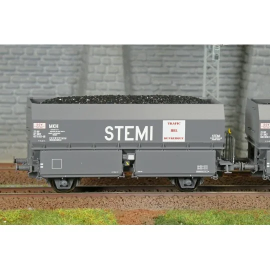 WB-967-Coffret de 2 wagons coke MH45 SNCF, HBL - REE WB966 - HO 1/87