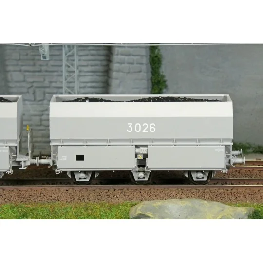 WB-966-Coffret de 2 wagons coke MH45 SNCF, MONTENAY / Gare des Mines - REE WB964 - HO 1/87
