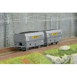 Coffret de 2 wagons coke MH45 SNCF, SIMOTRA - REE WB968 - HO 1/87