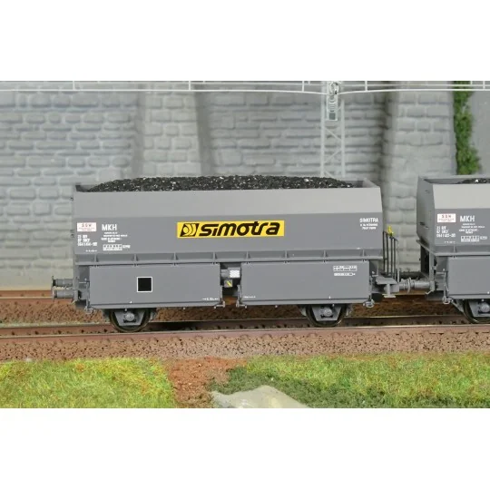 Set of 2 SNCF MH45 coke wagons, SIMOTRA - REE WB968 - HO 1/87 WB-968-Set of 2 SNCF MH45 coke wagons, STEMI - REE WB967 - HO 1/87