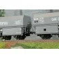 Set of 2 SNCF MH45 coke wagons, MONTENAY / Mines Station - REE WB96... WB-964-Set of 2 SNCF MH45 coke wagons, STEMI - REE WB961 - HO 1/87