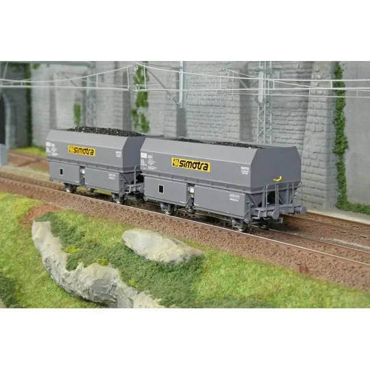 WB-968-Coffret de 2 wagons coke MH45 SNCF, STEMI - REE WB967 - HO 1/87