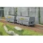 WB-968-Coffret de 2 wagons coke MH45 SNCF, STEMI - REE WB967 - HO 1/87