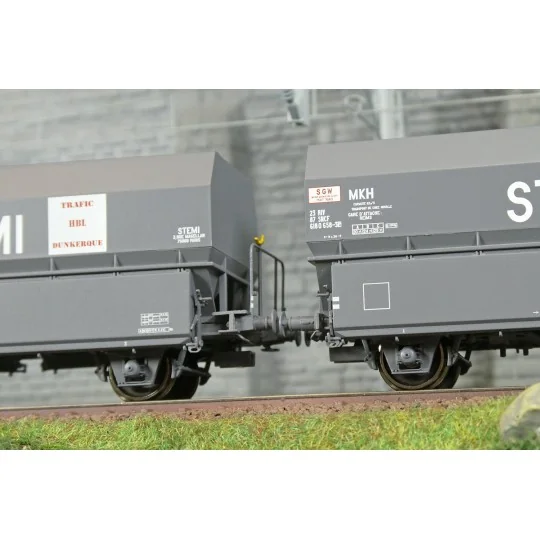 WB-967-Coffret de 2 wagons coke MH45 SNCF, HBL - REE WB966 - HO 1/87