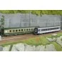 Set of 2 green/grey AMBULANCE and B10c10 Sleeper Van vehicles, yell... JM-046-Set of 2 green/grey AMBULANCE and B10c10 Sleeper Van vehicles, yellow framed logo - REE JM046 - HO 1/87