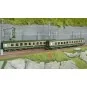 JM-047-Set de 2 voitures AMBULANCE vert/gris, logo encadré blanc - REE JM047 - HO 1/87