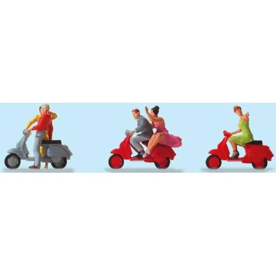 Preiser_10607-Preiser 10607 Personnages avec vespa