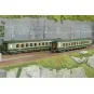 Set of 2 green/grey ambulance cars, "noodle" logo - REE JM049 - HO ... JM-049-Set of 2 green/grey ambulance cars, "noodle" logo - REE JM049 - HO 1/87