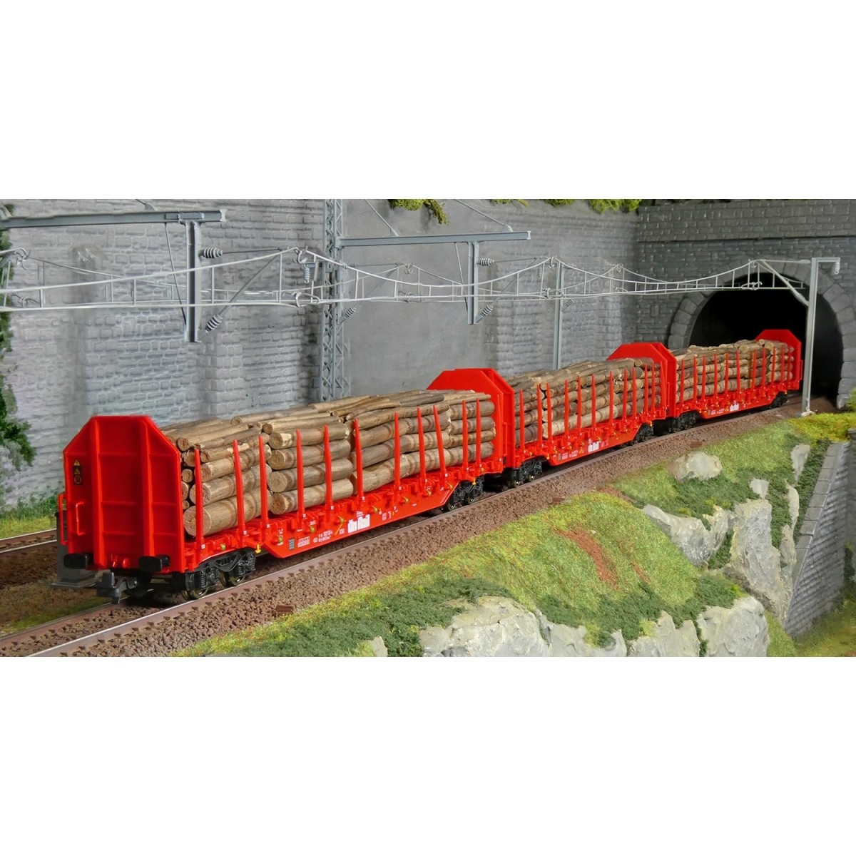Coffret de 3 wagons à ranchers OnRail GmbH, chargés grumes ép. VI -... Coffret de 3 wagons à ranchers OnRail GmbH, chargés grumes ép. VI -...
