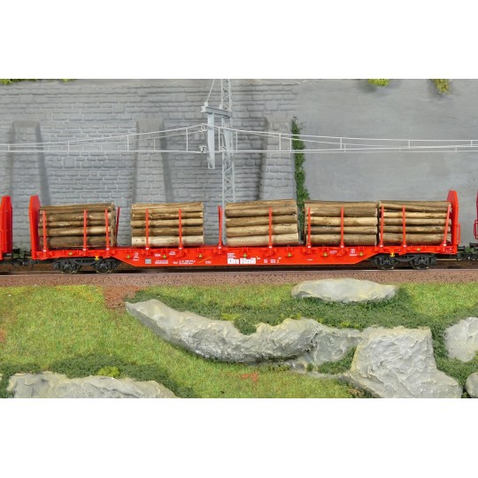 Coffret de 3 wagons à ranchers OnRail GmbH, chargés grumes ép. VI -... ROCO_6600318-Set de 3 wagons-citernes Zacns NACCO - Roco 6600197, H0 1/87