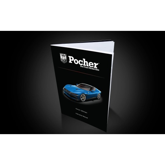 Maquette Pocher Ferrari 12Cilindri Blu Corsa 1/8 - HK127 HK127-Maquette Pocher Ferrari 12Cilindri Blu Corsa 1/8 - HK127