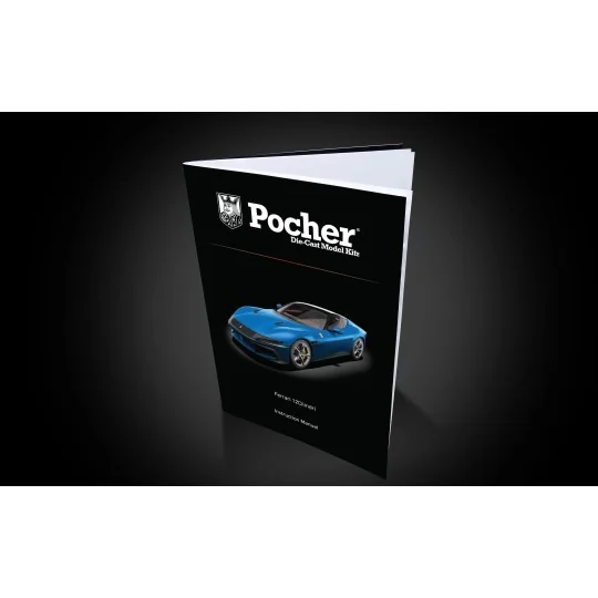 Maquette Pocher Ferrari 12Cilindri Blu Corsa 1/8 - HK127 HK127-Pocher Ferrari 12Cilindri Blu Corsa 1/8 model - HK127