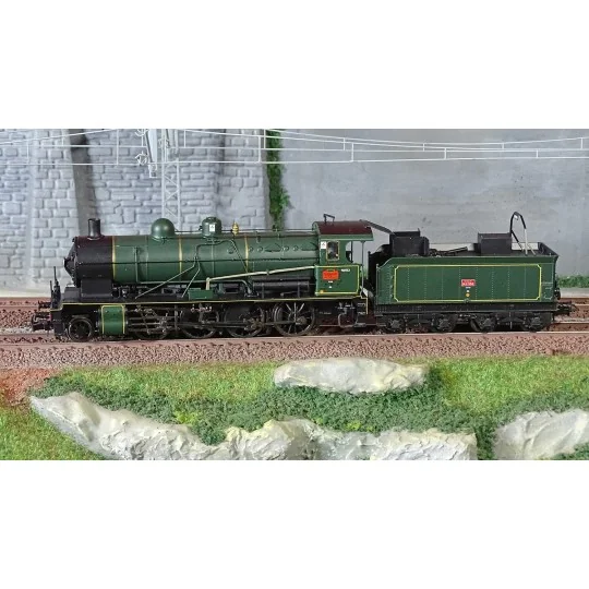 Jouef HJ2407 Locomotive à vapeur 140 C 362, tender 18 C 550, livrée vert et noir, ligne jaune, SNCF Jouef HJ2407 - 2 HJ2407-Jouef HJ2407 Locomotive à vapeur 140 C 362, tender 18 C 550, livrée vert et noir, ligne jaune, SNCF