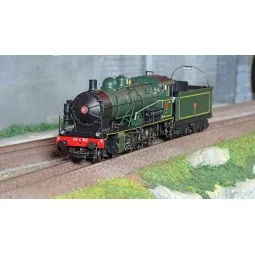Jouef HJ2407 140 C 362 steam locomotive, 18 C 550 tender, green and...