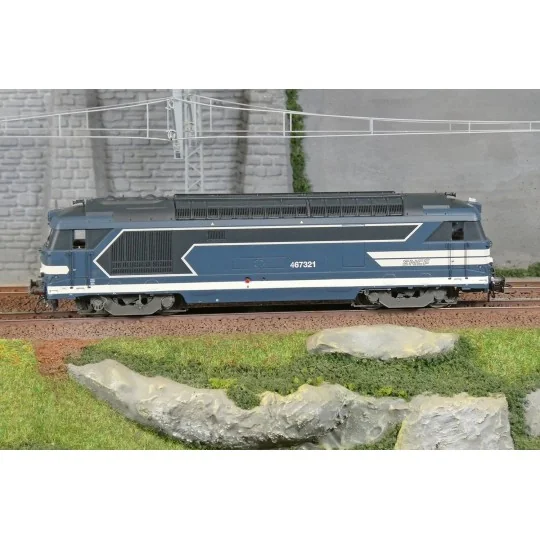 Locomotive diesel BB 67321, bleu Logo Nouille, CHAMBERY, digitale s... MB-246.S-Locomotive diesel BB 67321, bleu Logo Nouille, CHAMBERY, digitale sonore, fumée - REE Modèles MB246S - HO 1/87