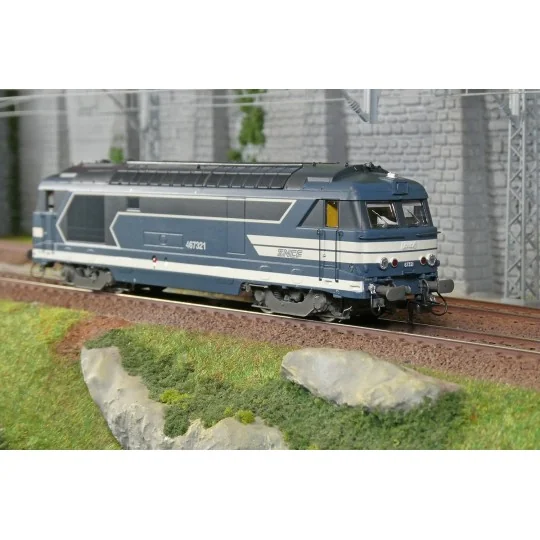 Locomotive diesel BB 67321, bleu Logo Nouille, CHAMBERY - REE Modèl... MB-246-Locomotive diesel BB 67321, bleu Logo Nouille, CHAMBERY - REE Modèles MB246 - HO 1/87