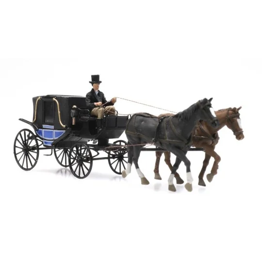 Arti_387.424-Artitec 387.424 Coachman, horses and enclosed carriage