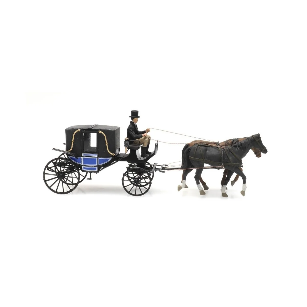 Artitec 387.424 Cocher, chevaux et calèche fermée Artitec Arti_387.424 - 5