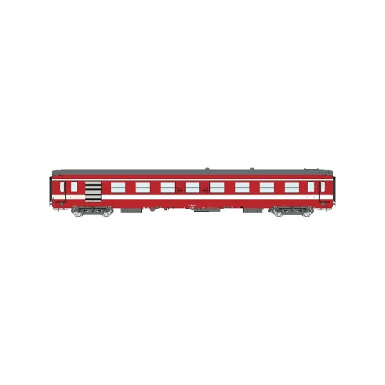 Voiture UIC Y A7D SNCF rouge bande blanche Ep. V - REE Modeles VB49... VB-490-Voiture A7D SNCF rouge ex-Capitole bande jaune Ep. IV - REE Modeles VB489 - HO
