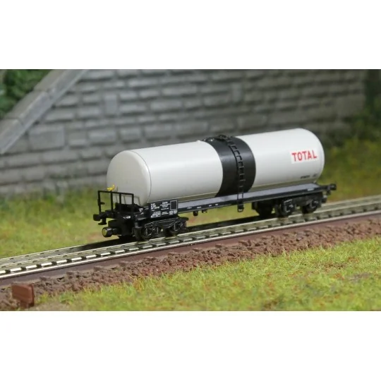 Wagon citerne longue ANF, TOTAL Simotra gris/noir - AZAR MODELS W05... AZAR_W05-TO2-Wagon citerne longue ANF, TOTAL Simotra gris/noir - AZAR MODELS W05-TO2 - échelle Z 1/220
