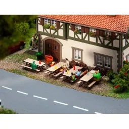 Faller 180304 Model Kit, 4 Picnic Benches - Faller - FALLER_180304